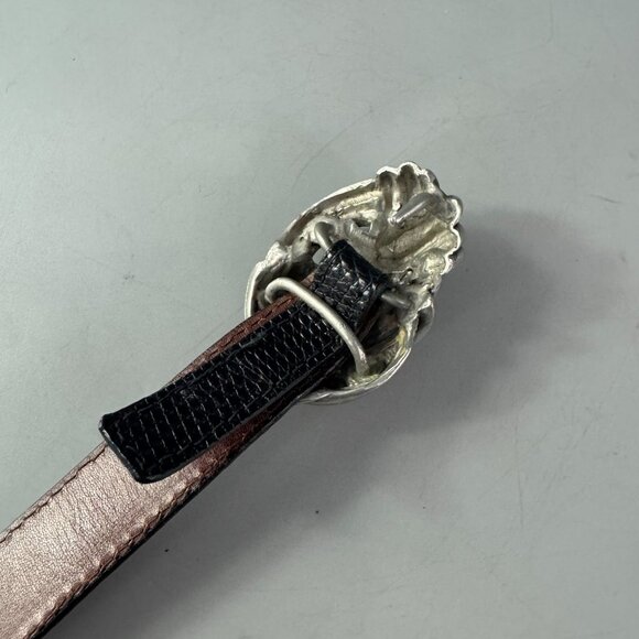 Connie Bates for Farenheit Black Leather Belt